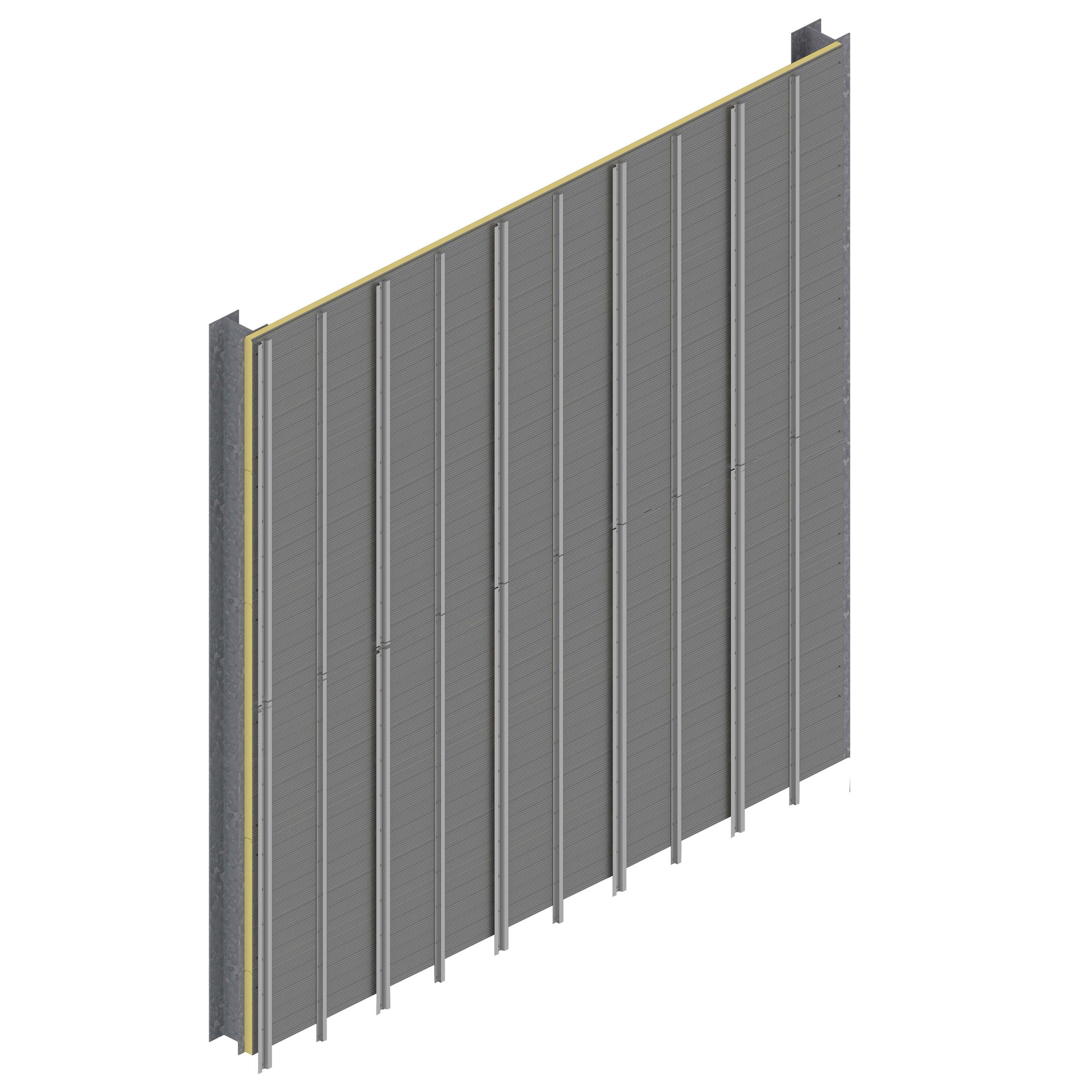 Vertical construction principle for facade builders